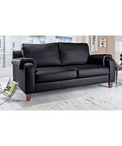 Aldo Large Leather Sofa - Black