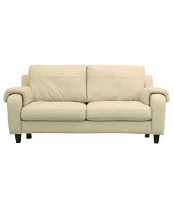 Aldo Large Leather Sofa - Cream
