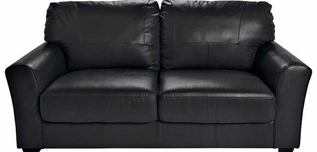 Unbranded Alessio Leather Large Sofa - Black