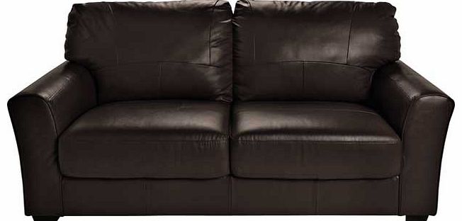 Unbranded Alessio Leather Large Sofa - Chocolate