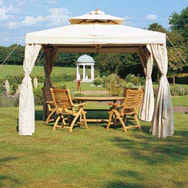 The Alexander Rose Gazebo 3x3m with Free Next Day Delivery from Kingdom Teak is available at Rawgard