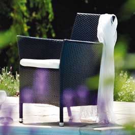 The Alexander Rose Mandalay Outdoor Wicker Armchair has a great curvy design and is wrapped around a