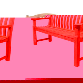 Unbranded Alexander Rose Southsea Teak Curved Back Bench