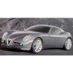 A new 1/43 scale Alfa Romeo 8c Competizione 2003 diecast replica from Minichamps. This model