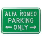 Alfa Romeo parking sign
