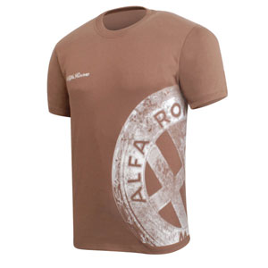 Unbranded Alfa Vintage Milano logo T-shirt brown