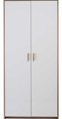 Unbranded Alicia 2 Door Wardrobe - Oak Effect and White