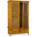 Alicia furniture rattan and wood wardrobe