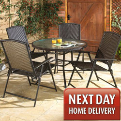 Unbranded Allanna 5 Piece Wicker Garden Furniture Set