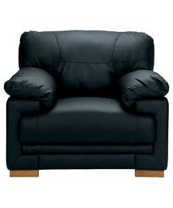 Allessandra Leather Chair - Black