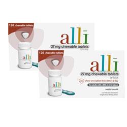 Unbranded alli 27mg Chewable Tablets Twin pack