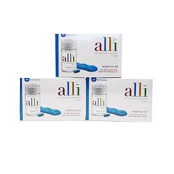 Unbranded alli 60mg hard capsule- 84 Triple Pack