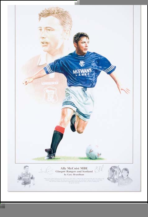 Ally McCoist signed limited edition print - WAS andpound;69.99