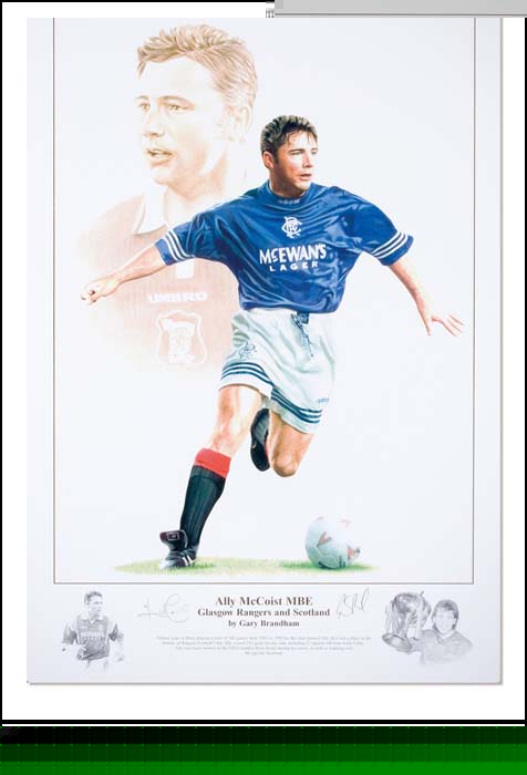 Ally McCoist signed limited edition print - WAS andpound;69.99