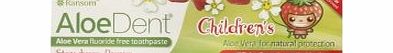 Unbranded Aloe Dent Childrens Strawberry Toothpaste 50ML