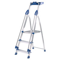 Aluminium 3 Tread Professional Step Ladder (H)1.42m