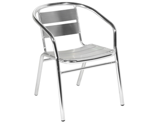 Unbranded Aluminium bistro chair with arms