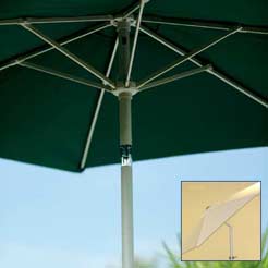 2.2 metre parasol with aluminium stem and easy crank handle action for raising and loweringAlso has