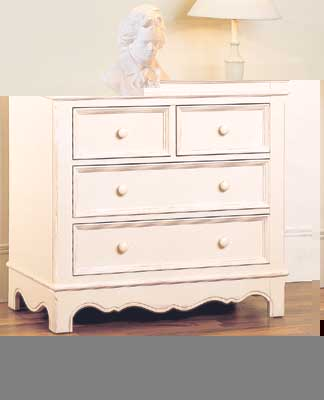 Unbranded AMARYLLIS CHEST OF DRAWERS 2 OVER 2 PAINTED