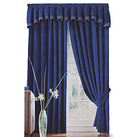Ambassador Velour Curtains Navy 229x229cm