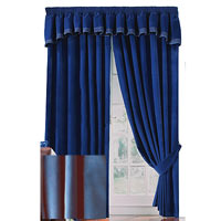 Ambassador Velour Curtains Persian Blue 117x183cm