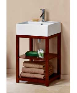 Unbranded Amelia Dark Stain Vanity Unit