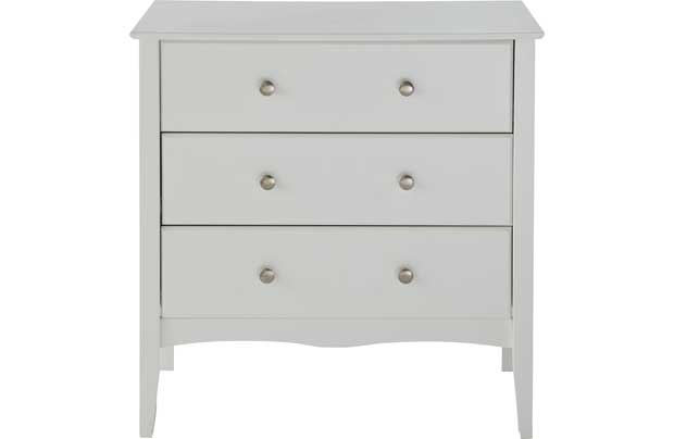 Unbranded Amelie 3 Drawer Chest - White