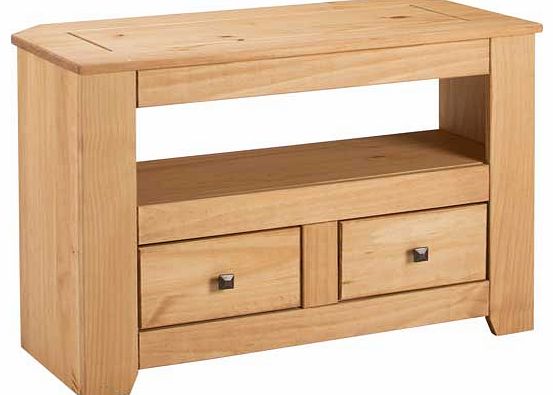This attractive Amersham Solid Pine 2 Drawer TV Entertainment Unit is perfect for displaying your TV whilst also giving you some storage space. This unit has 2 drawers. ideal for remotes and other accessories. and shelf space for games consoles and D
