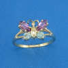 Amethyst & Blue Topaz Butterfly Ring