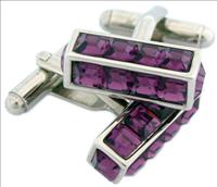 Unbranded Amethyst Bar Cufflinks by Ian Flaherty