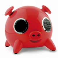 Unbranded Amethyst iPig iPod Speakers - Red