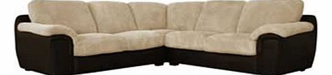 Unbranded Amy Fabric and Leather Effect Corner Sofa -