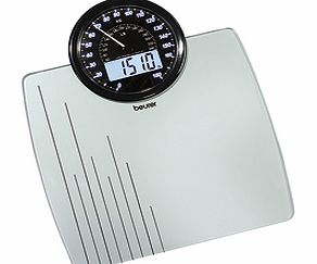 A perfect combination of form and function, these beautiful glass bathroom scales are a pleasure to use. The roomy, over-sized platform offers you a firm footing whatever your size, and the extra-large dial is illuminated so you can see your weight c
