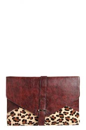 Unbranded Ana Large Leopard Envelope Clutch
