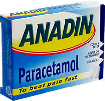 Tablet containing Paracetamol 500mg. Treatment of