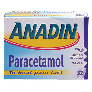 Anadin Paracetamol Tablets - Size: 32
