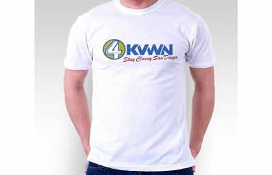 Unbranded Anchorman Network White T-Shirt Medium ZT