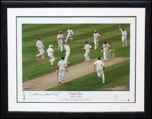 Unbranded Andrew Flintoff and#8211; Fredand8217;s Test and8211; Limited edition signed and framed print