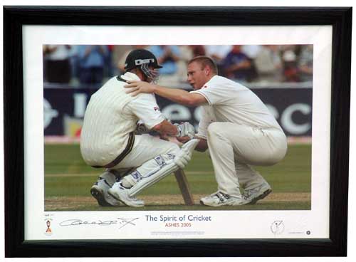 Unbranded Andrew Flintoff and#8211; Spirit of Cricket - Limited edition signed and framed print