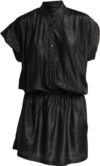 Roll up sleeve shirt dress. 40 Polyester 60 Elastane 89cm Length.