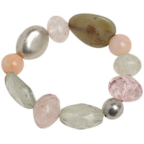 Chunky, stretchy beaded bracelet with more than a