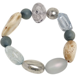 Chunky, stretchy beaded bracelet with more than a