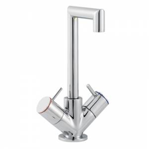 Unbranded Angle Mono Basin Mixer With Pop Up Waste Lever