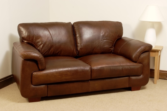 Unbranded Aniline Leather 2 Seater Sofa - Isabella