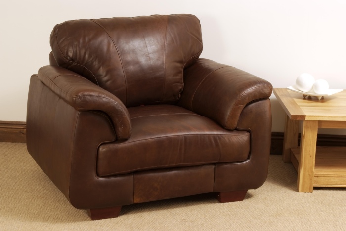 Unbranded Aniline Leather Armchair - Isabella