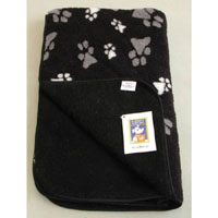 Unbranded Animate Fleece Dog Blanket Black Medium