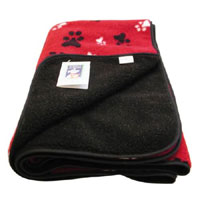 Unbranded Animate Fleece Dog Blanket Red Large