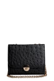 Unbranded Anise Dimple Effect Box Bag with Chain Strap