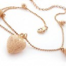 Ankle bracelet in gold with heart