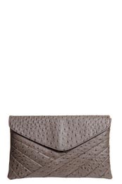 Unbranded Annabel Ostrich Effect Envelope Clutch